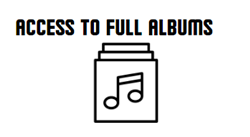 Access to full albums