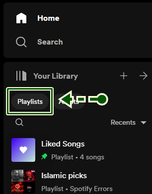 selecting the playlist to transfer